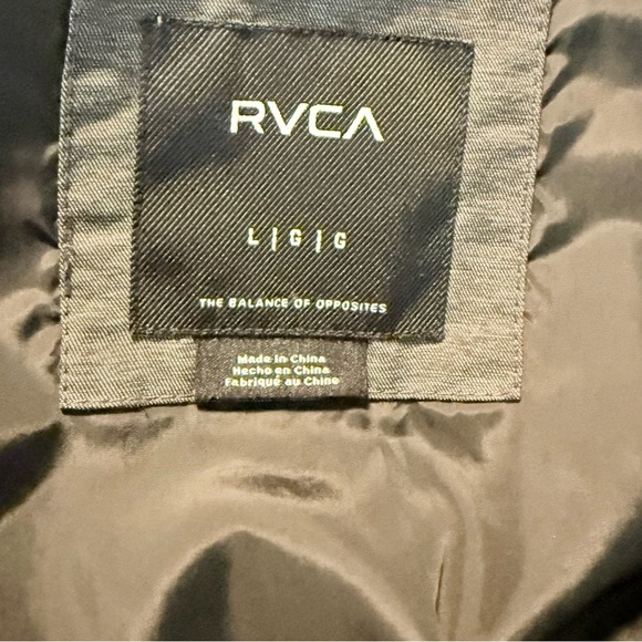 RVCA Gray Zip Up Sweater Casual Sporty Design - Picture 5 of 5